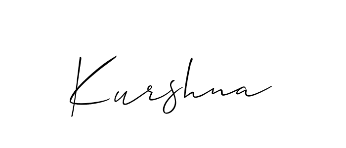 It looks lik you need a new signature style for name Kurshna. Design unique handwritten (Allison_Script) signature with our free signature maker in just a few clicks. Kurshna signature style 2 images and pictures png