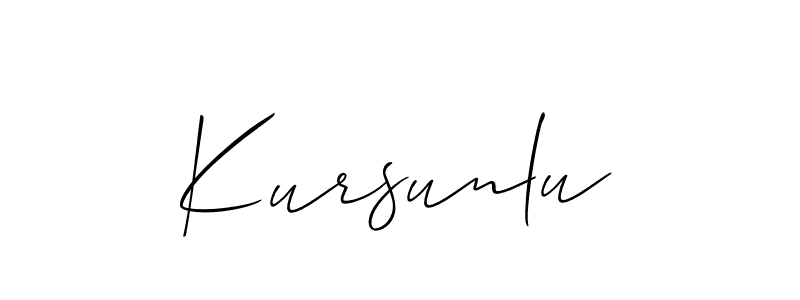 Best and Professional Signature Style for Kursunlu. Allison_Script Best Signature Style Collection. Kursunlu signature style 2 images and pictures png