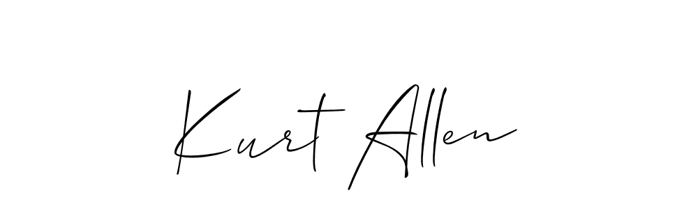 Use a signature maker to create a handwritten signature online. With this signature software, you can design (Allison_Script) your own signature for name Kurt Allen. Kurt Allen signature style 2 images and pictures png