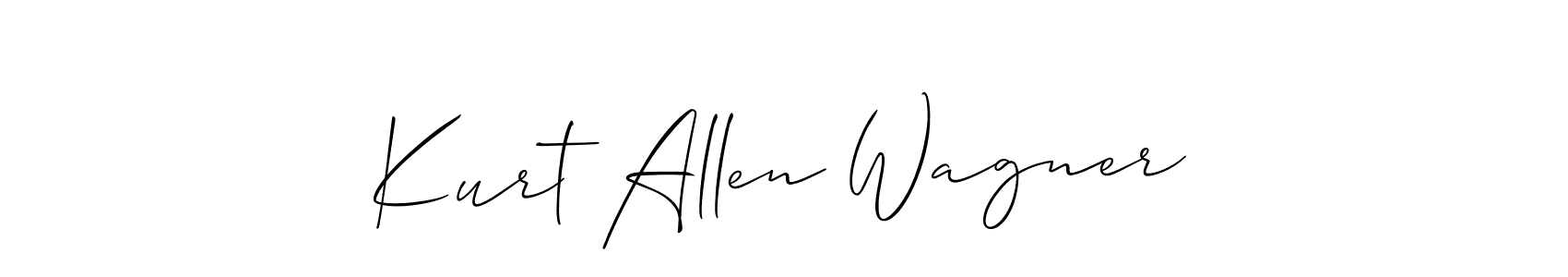 It looks lik you need a new signature style for name Kurt Allen Wagner. Design unique handwritten (Allison_Script) signature with our free signature maker in just a few clicks. Kurt Allen Wagner signature style 2 images and pictures png