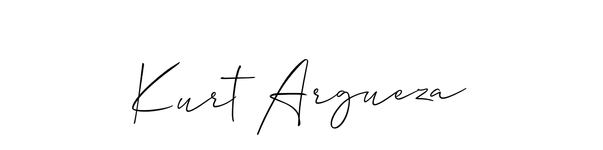 Allison_Script is a professional signature style that is perfect for those who want to add a touch of class to their signature. It is also a great choice for those who want to make their signature more unique. Get Kurt Argueza name to fancy signature for free. Kurt Argueza signature style 2 images and pictures png