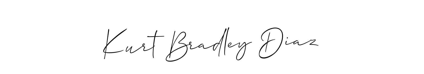 Also You can easily find your signature by using the search form. We will create Kurt Bradley Diaz name handwritten signature images for you free of cost using Allison_Script sign style. Kurt Bradley Diaz signature style 2 images and pictures png