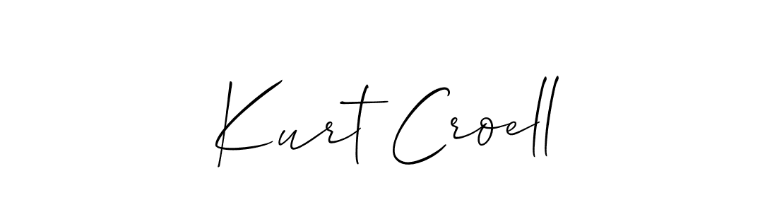 Make a beautiful signature design for name Kurt Croell. With this signature (Allison_Script) style, you can create a handwritten signature for free. Kurt Croell signature style 2 images and pictures png