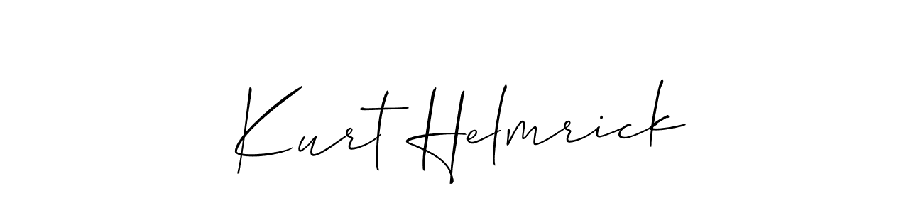 Also You can easily find your signature by using the search form. We will create Kurt Helmrick name handwritten signature images for you free of cost using Allison_Script sign style. Kurt Helmrick signature style 2 images and pictures png