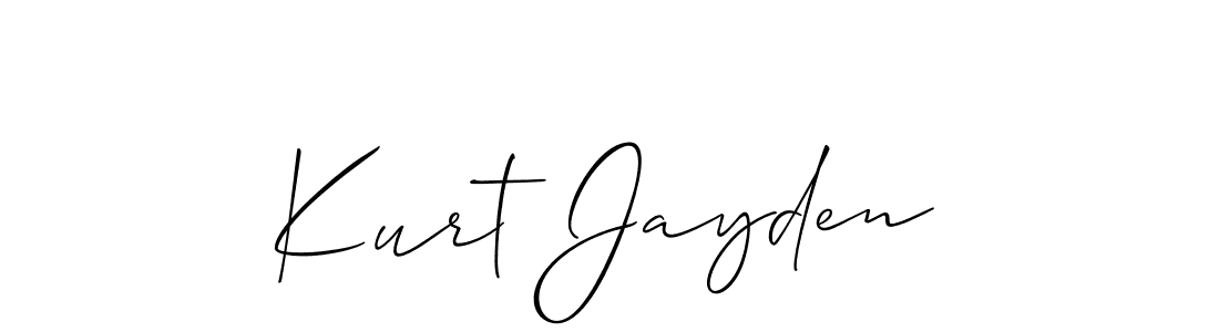 How to make Kurt Jayden name signature. Use Allison_Script style for creating short signs online. This is the latest handwritten sign. Kurt Jayden signature style 2 images and pictures png