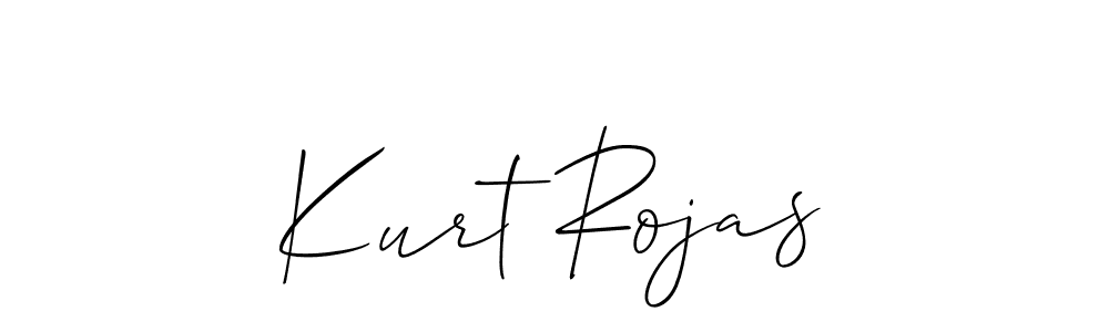 How to make Kurt Rojas name signature. Use Allison_Script style for creating short signs online. This is the latest handwritten sign. Kurt Rojas signature style 2 images and pictures png