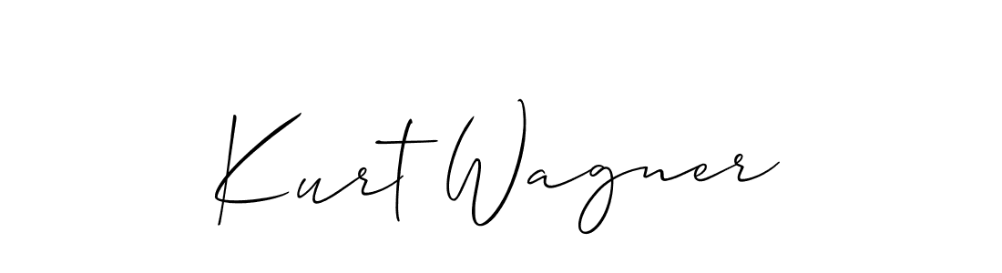 How to make Kurt Wagner name signature. Use Allison_Script style for creating short signs online. This is the latest handwritten sign. Kurt Wagner signature style 2 images and pictures png