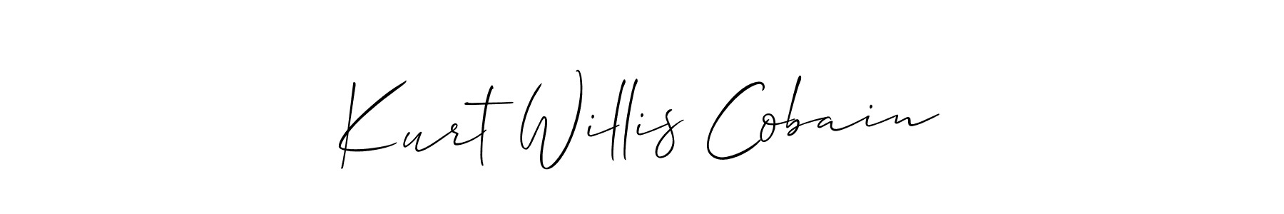 Similarly Allison_Script is the best handwritten signature design. Signature creator online .You can use it as an online autograph creator for name Kurt Willis Cobain. Kurt Willis Cobain signature style 2 images and pictures png