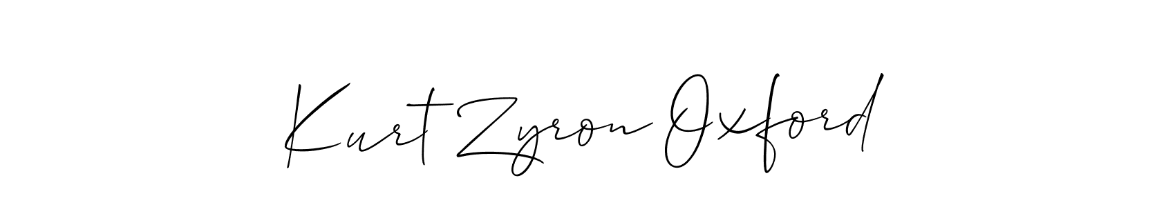 Design your own signature with our free online signature maker. With this signature software, you can create a handwritten (Allison_Script) signature for name Kurt Zyron Oxford. Kurt Zyron Oxford signature style 2 images and pictures png
