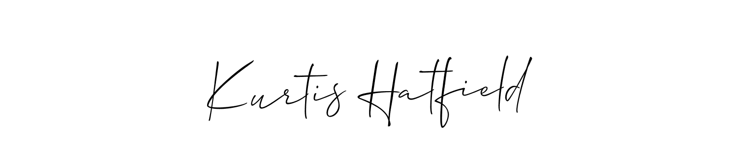 You should practise on your own different ways (Allison_Script) to write your name (Kurtis Hatfield) in signature. don't let someone else do it for you. Kurtis Hatfield signature style 2 images and pictures png