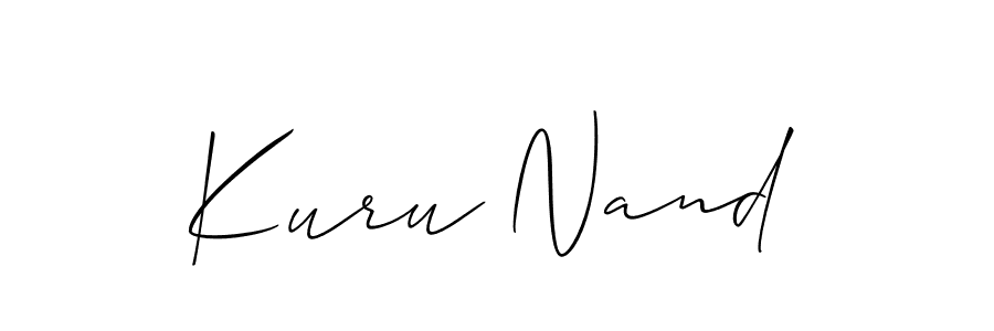 Best and Professional Signature Style for Kuru Nand. Allison_Script Best Signature Style Collection. Kuru Nand signature style 2 images and pictures png