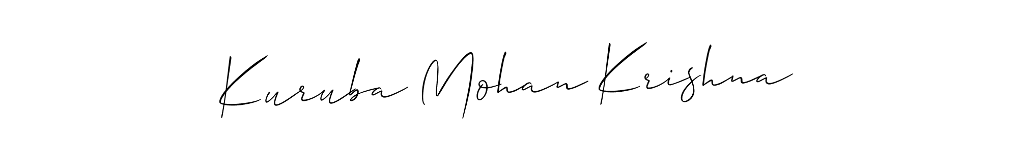 Check out images of Autograph of Kuruba Mohan Krishna name. Actor Kuruba Mohan Krishna Signature Style. Allison_Script is a professional sign style online. Kuruba Mohan Krishna signature style 2 images and pictures png