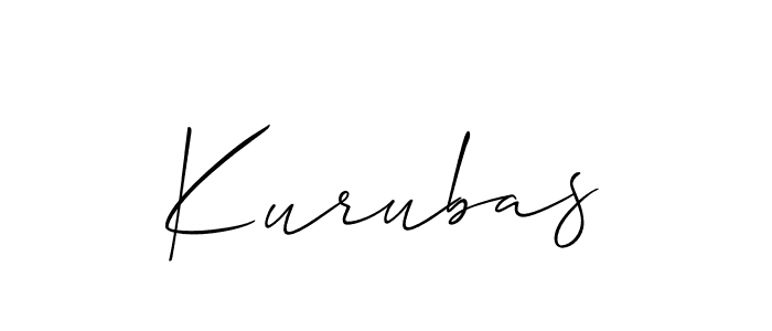 How to make Kurubas signature? Allison_Script is a professional autograph style. Create handwritten signature for Kurubas name. Kurubas signature style 2 images and pictures png