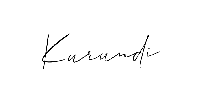 The best way (Allison_Script) to make a short signature is to pick only two or three words in your name. The name Kurundi include a total of six letters. For converting this name. Kurundi signature style 2 images and pictures png