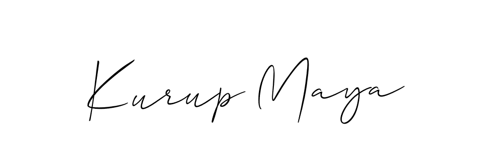 Similarly Allison_Script is the best handwritten signature design. Signature creator online .You can use it as an online autograph creator for name Kurup Maya. Kurup Maya signature style 2 images and pictures png