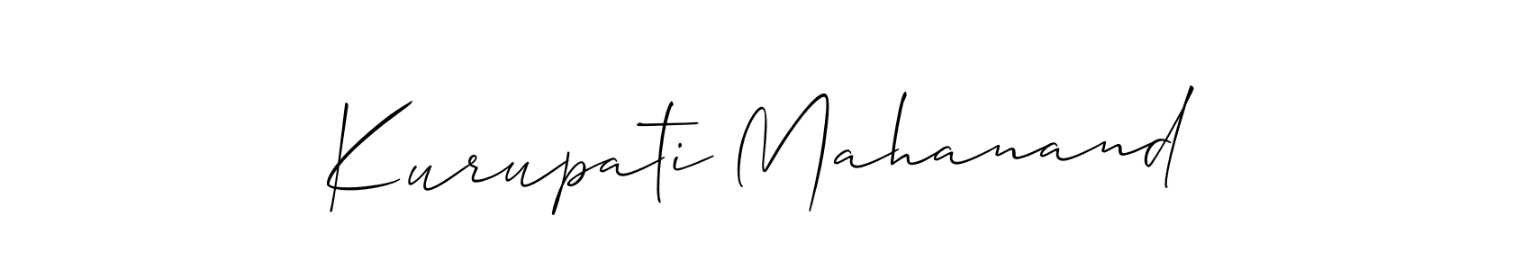 This is the best signature style for the Kurupati Mahanand name. Also you like these signature font (Allison_Script). Mix name signature. Kurupati Mahanand signature style 2 images and pictures png