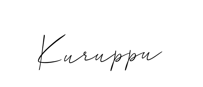 You should practise on your own different ways (Allison_Script) to write your name (Kuruppu) in signature. don't let someone else do it for you. Kuruppu signature style 2 images and pictures png