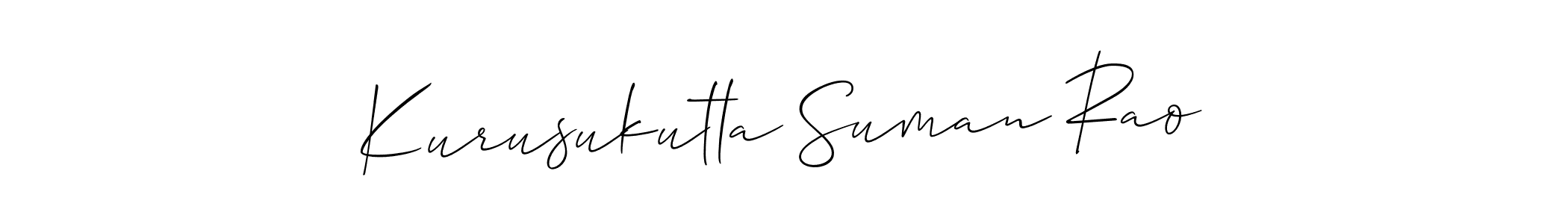 It looks lik you need a new signature style for name Kurusukutla Suman Rao. Design unique handwritten (Allison_Script) signature with our free signature maker in just a few clicks. Kurusukutla Suman Rao signature style 2 images and pictures png