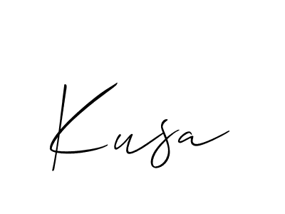 if you are searching for the best signature style for your name Kusa. so please give up your signature search. here we have designed multiple signature styles  using Allison_Script. Kusa signature style 2 images and pictures png