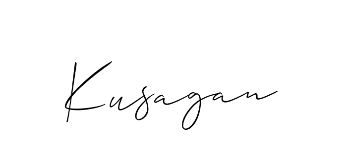 Make a beautiful signature design for name Kusagan. With this signature (Allison_Script) style, you can create a handwritten signature for free. Kusagan signature style 2 images and pictures png