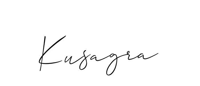 How to make Kusagra signature? Allison_Script is a professional autograph style. Create handwritten signature for Kusagra name. Kusagra signature style 2 images and pictures png