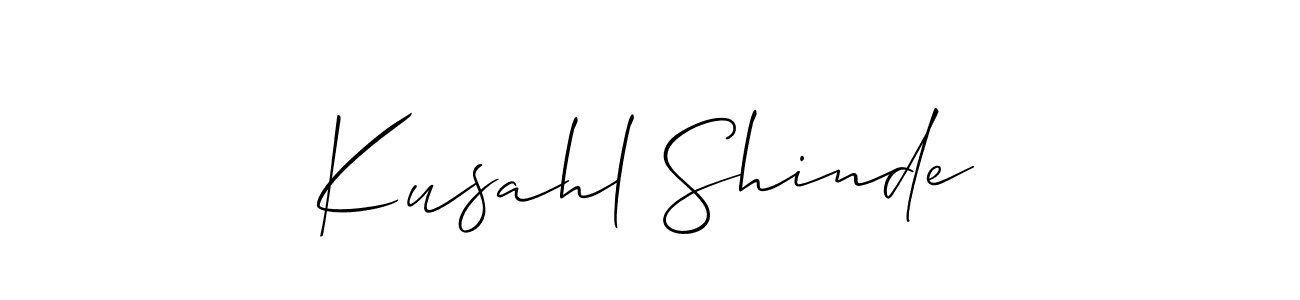 It looks lik you need a new signature style for name Kusahl Shinde. Design unique handwritten (Allison_Script) signature with our free signature maker in just a few clicks. Kusahl Shinde signature style 2 images and pictures png