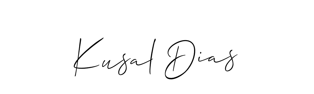 How to make Kusal Dias signature? Allison_Script is a professional autograph style. Create handwritten signature for Kusal Dias name. Kusal Dias signature style 2 images and pictures png