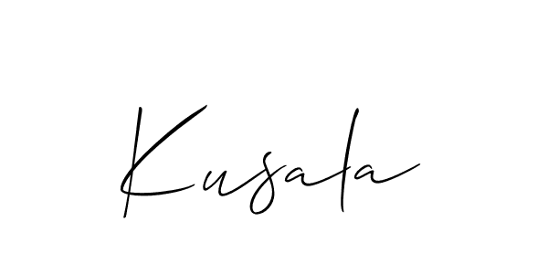 How to Draw Kusala signature style? Allison_Script is a latest design signature styles for name Kusala. Kusala signature style 2 images and pictures png