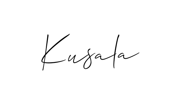 How to Draw Kusala signature style? Allison_Script is a latest design signature styles for name Kusala. Kusala signature style 2 images and pictures png