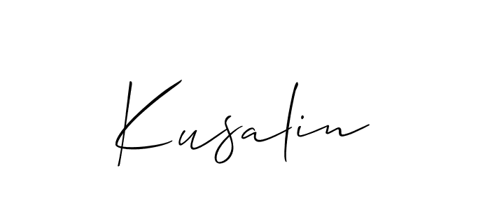 It looks lik you need a new signature style for name Kusalin. Design unique handwritten (Allison_Script) signature with our free signature maker in just a few clicks. Kusalin signature style 2 images and pictures png