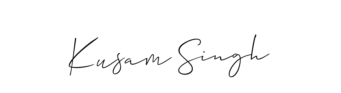 How to make Kusam Singh signature? Allison_Script is a professional autograph style. Create handwritten signature for Kusam Singh name. Kusam Singh signature style 2 images and pictures png