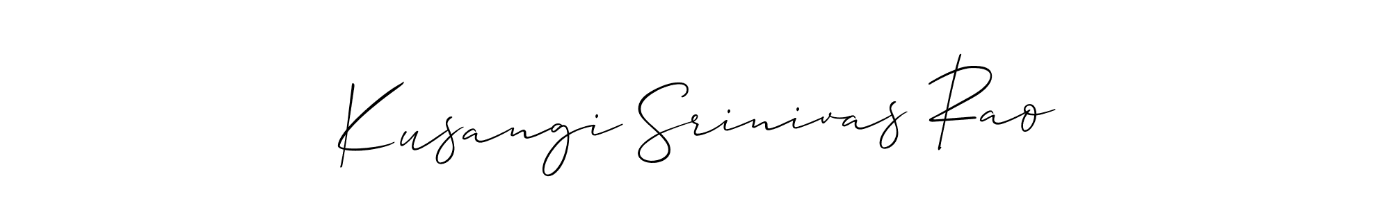 How to Draw Kusangi Srinivas Rao signature style? Allison_Script is a latest design signature styles for name Kusangi Srinivas Rao. Kusangi Srinivas Rao signature style 2 images and pictures png