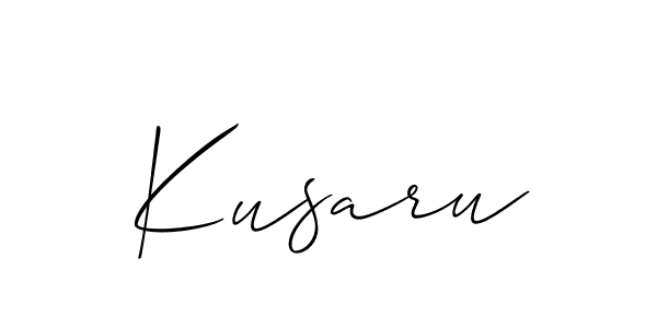Use a signature maker to create a handwritten signature online. With this signature software, you can design (Allison_Script) your own signature for name Kusaru. Kusaru signature style 2 images and pictures png