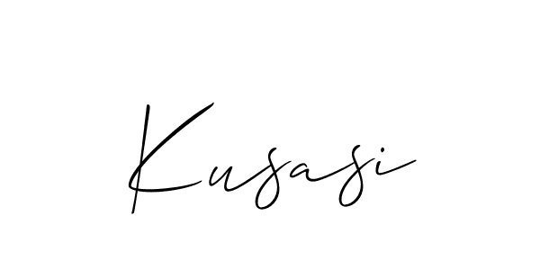 How to make Kusasi signature? Allison_Script is a professional autograph style. Create handwritten signature for Kusasi name. Kusasi signature style 2 images and pictures png