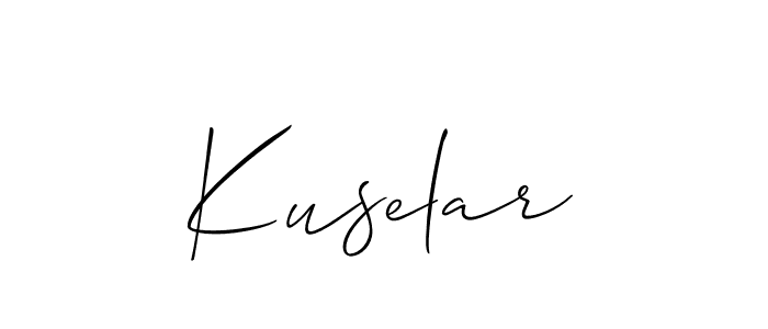 Design your own signature with our free online signature maker. With this signature software, you can create a handwritten (Allison_Script) signature for name Kuselar. Kuselar signature style 2 images and pictures png