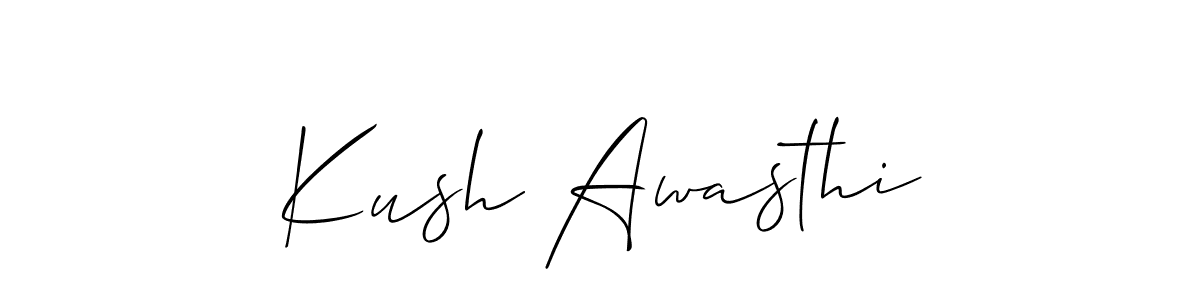 The best way (Allison_Script) to make a short signature is to pick only two or three words in your name. The name Kush Awasthi include a total of six letters. For converting this name. Kush Awasthi signature style 2 images and pictures png