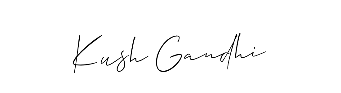 The best way (Allison_Script) to make a short signature is to pick only two or three words in your name. The name Kush Gandhi include a total of six letters. For converting this name. Kush Gandhi signature style 2 images and pictures png