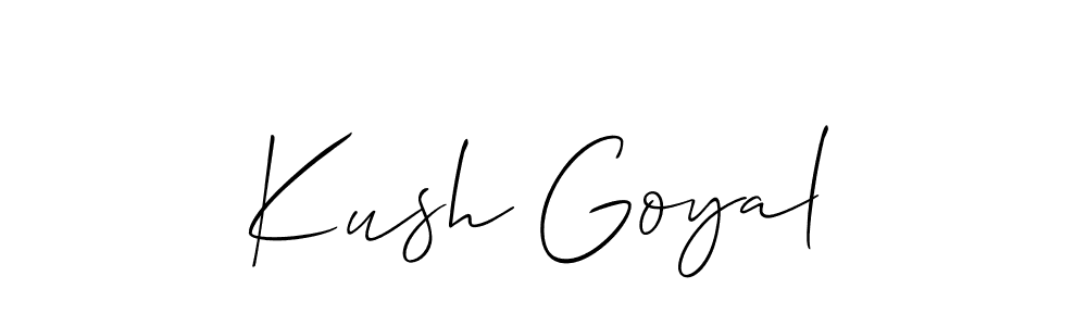 Also You can easily find your signature by using the search form. We will create Kush Goyal name handwritten signature images for you free of cost using Allison_Script sign style. Kush Goyal signature style 2 images and pictures png