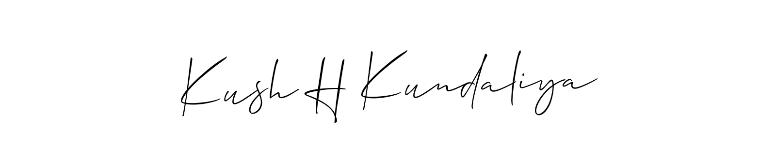 Similarly Allison_Script is the best handwritten signature design. Signature creator online .You can use it as an online autograph creator for name Kush H Kundaliya. Kush H Kundaliya signature style 2 images and pictures png