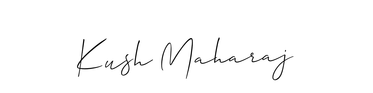 You should practise on your own different ways (Allison_Script) to write your name (Kush Maharaj) in signature. don't let someone else do it for you. Kush Maharaj signature style 2 images and pictures png