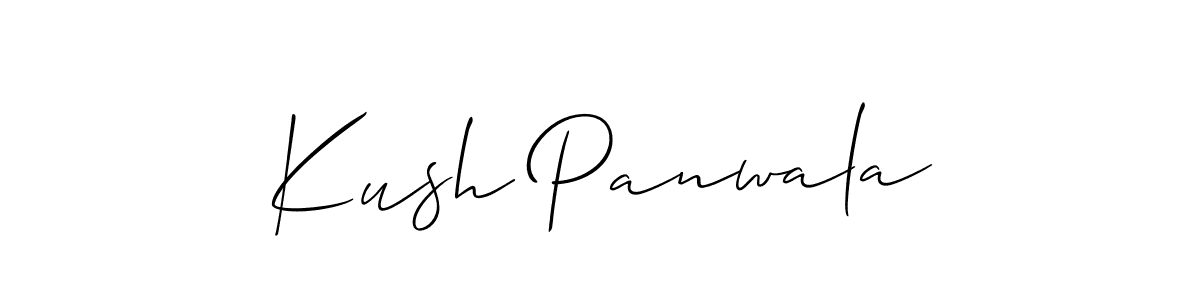 Make a beautiful signature design for name Kush Panwala. With this signature (Allison_Script) style, you can create a handwritten signature for free. Kush Panwala signature style 2 images and pictures png
