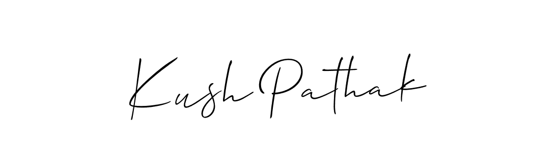 How to Draw Kush Pathak signature style? Allison_Script is a latest design signature styles for name Kush Pathak. Kush Pathak signature style 2 images and pictures png