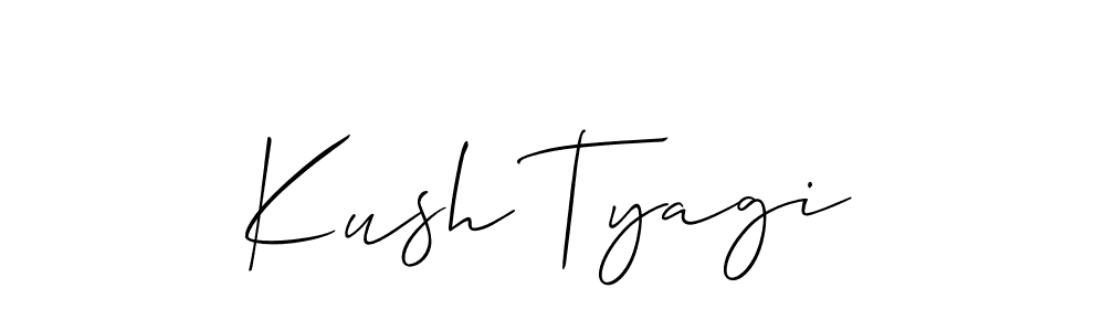 Use a signature maker to create a handwritten signature online. With this signature software, you can design (Allison_Script) your own signature for name Kush Tyagi. Kush Tyagi signature style 2 images and pictures png