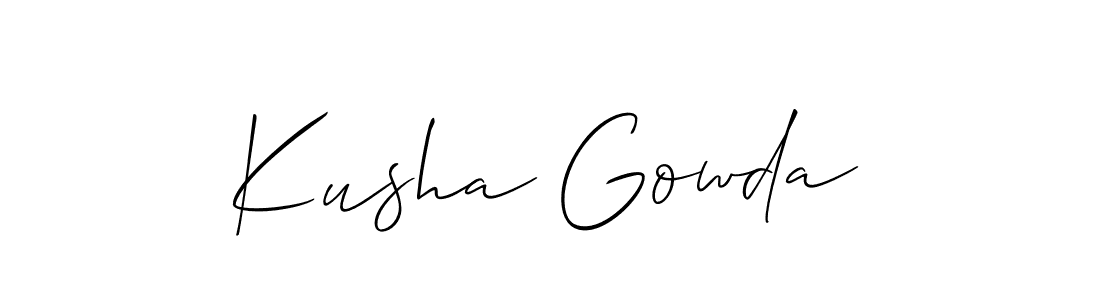 Make a beautiful signature design for name Kusha Gowda. Use this online signature maker to create a handwritten signature for free. Kusha Gowda signature style 2 images and pictures png