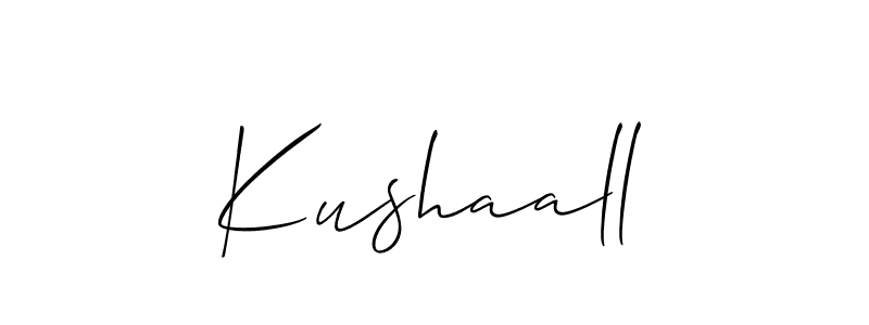 How to Draw Kushaall signature style? Allison_Script is a latest design signature styles for name Kushaall. Kushaall signature style 2 images and pictures png