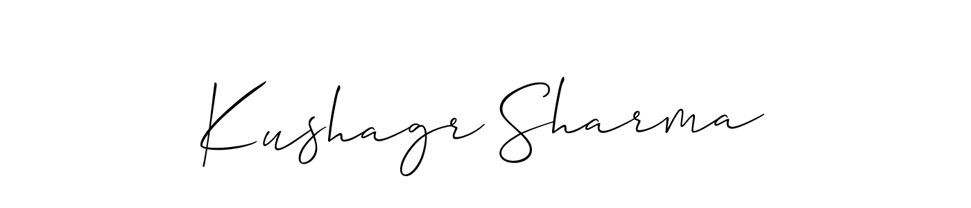 How to Draw Kushagr Sharma signature style? Allison_Script is a latest design signature styles for name Kushagr Sharma. Kushagr Sharma signature style 2 images and pictures png