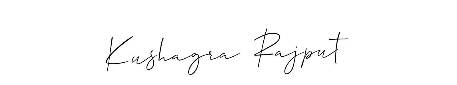 How to make Kushagra  Rajput signature? Allison_Script is a professional autograph style. Create handwritten signature for Kushagra  Rajput name. Kushagra  Rajput signature style 2 images and pictures png