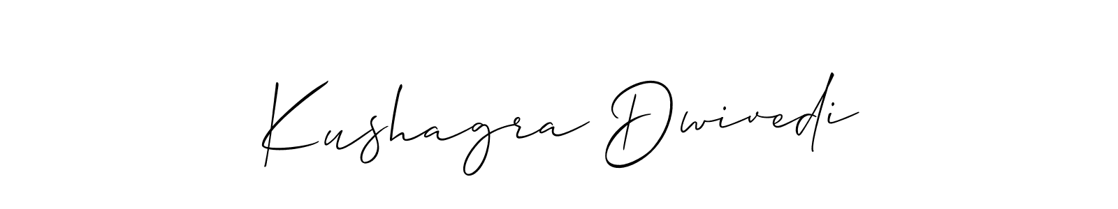 Design your own signature with our free online signature maker. With this signature software, you can create a handwritten (Allison_Script) signature for name Kushagra Dwivedi. Kushagra Dwivedi signature style 2 images and pictures png