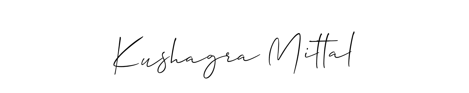 Also You can easily find your signature by using the search form. We will create Kushagra Mittal name handwritten signature images for you free of cost using Allison_Script sign style. Kushagra Mittal signature style 2 images and pictures png