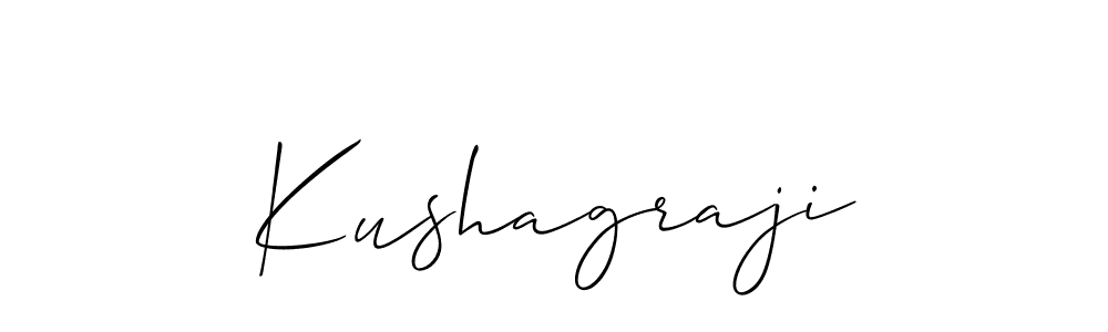 Create a beautiful signature design for name Kushagraji. With this signature (Allison_Script) fonts, you can make a handwritten signature for free. Kushagraji signature style 2 images and pictures png